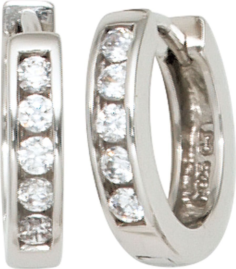 JOBO Creolen rund 925 Sterling Silber rhodiniert 10 Produktbild 