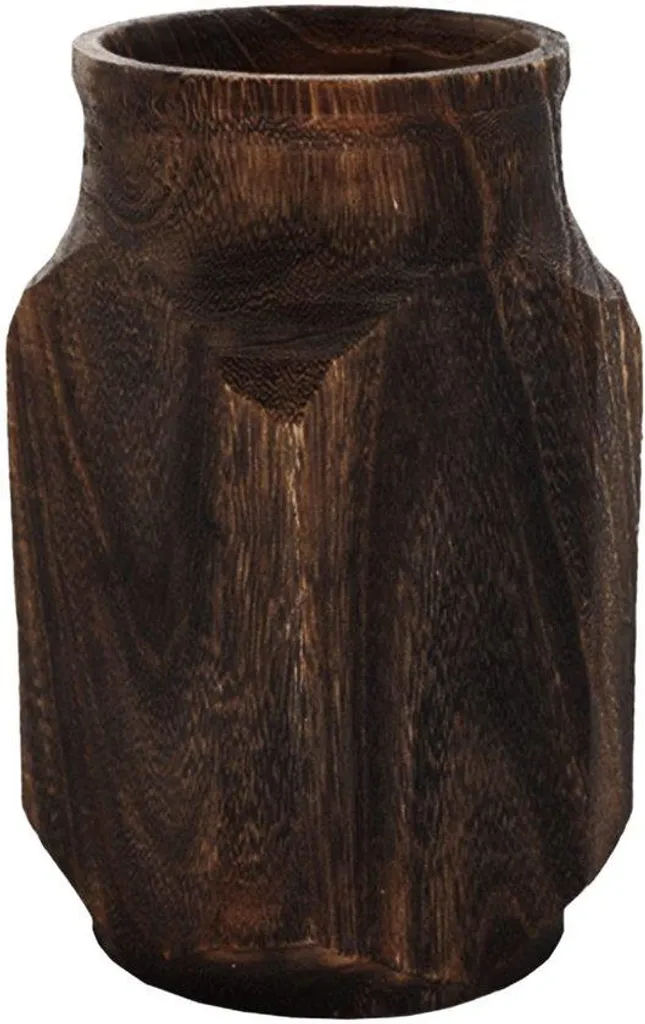 Bac à plantes en bois naturel brun 11x11x20 cm style rétro pour jardin
