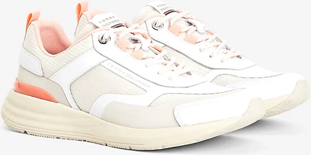 Baskets blanches Tommy Hilfiger Feminine crème pour look casual chic