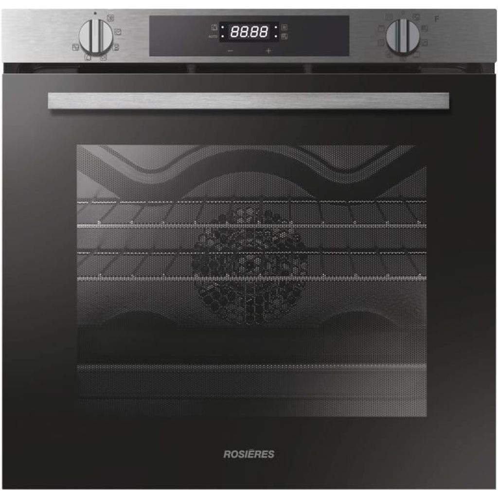 ROSIERES RFC3OP5579IN Einbau-Pyrolyse-Backofen mit Umluftfunktion – Schwarz – Kalte Tür – 75 l
