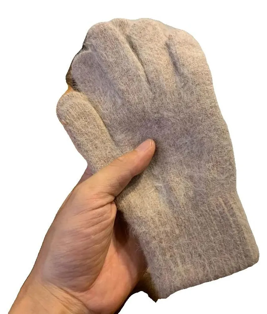 Guanti Professionali Cachi in Maglia per Uomo e Donna Autunno