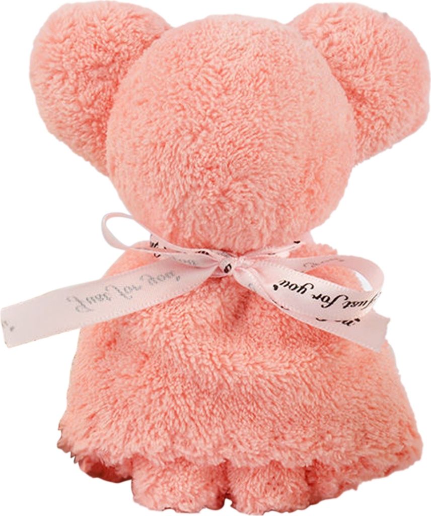 Bären Handtuch Geschenkset, süßes & praktisches Geschenk für Feiertage, Abschluss oder Partys, rosa
