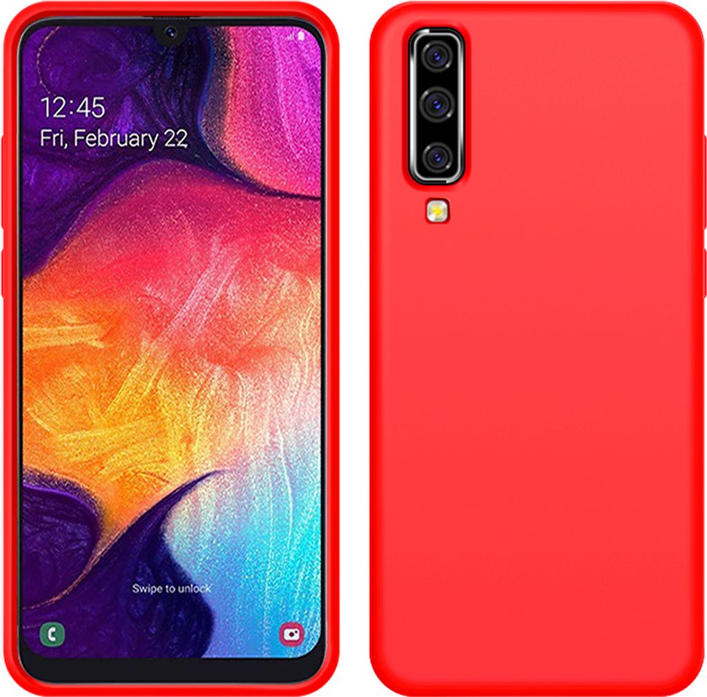 Galaxy A50s Hülle, LaimTop Slim Flüssig Silikon Soft Gel Gummi Stoßfest Kratzfest Schutzhülle für Samsung Galaxy A50 / A50S / A30S Rot