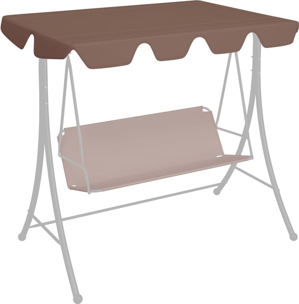 Ersatzdach für Hollywoodschaukel Braun 188/168x110/145 cm , Pavillon Dächer und -Seitenteile Design 2024