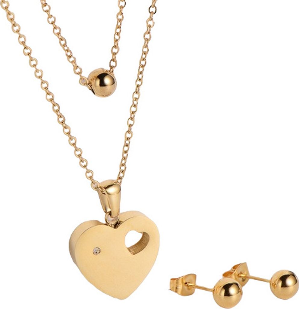 Wunderschönes Greta Set - Goldenes Schmuckset für empfindliche Haut KP20506