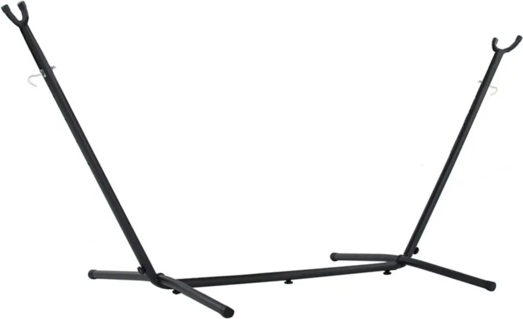Socle hamac robuste 200 kg en acier noir avec traitement anticorrosion