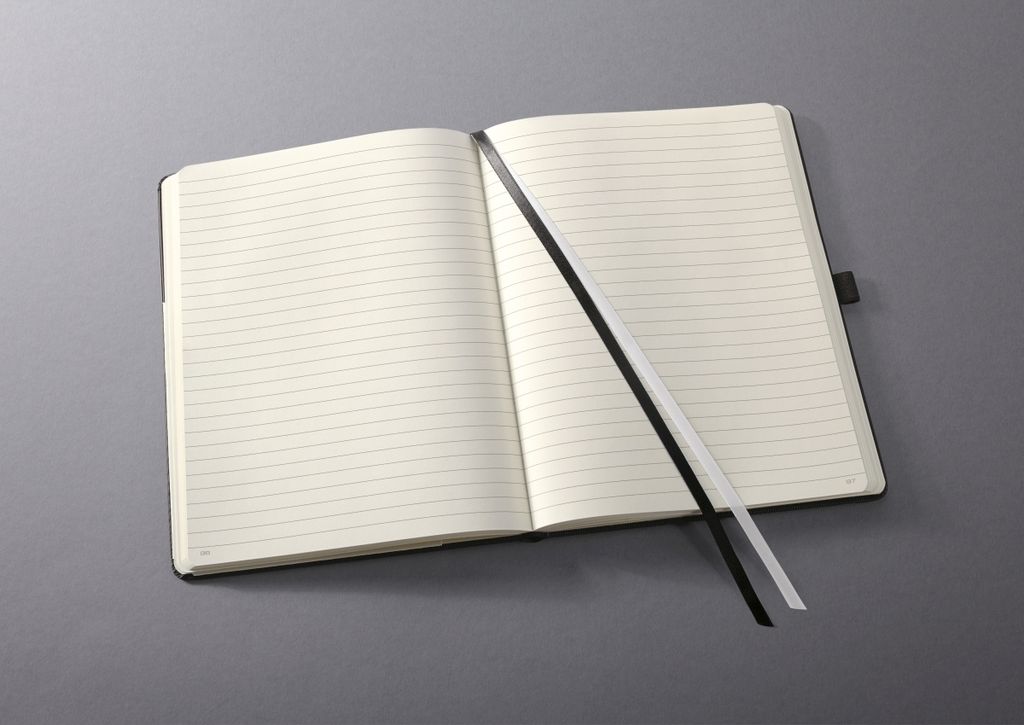Notizbuch Conceptum 180x240mm 194 Seiten Hardcover liniert 80g black Packung mit 3 Stück