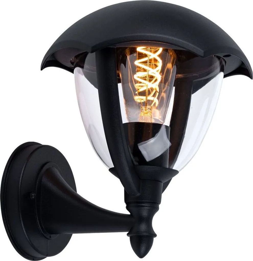 Applique LED RGB, vetro nero, Smart, H 23,8 cm