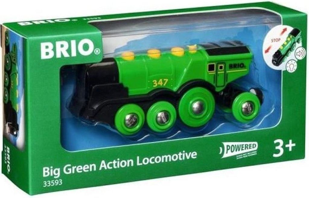 Mohutná elektrická zelená lokomotiva se světly Obrázek produktu 
