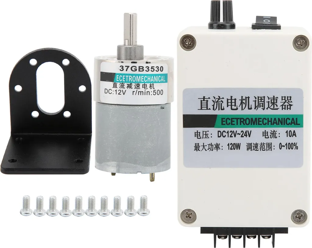 Moteur 12V pour automatisme et robotique 500 tr/min à couple fort