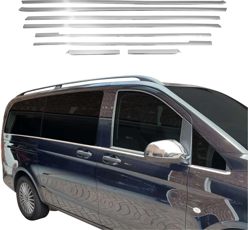 Modanature per finestre per Mercedes Vito W447 2014-2025 in Immagine del prodotto 