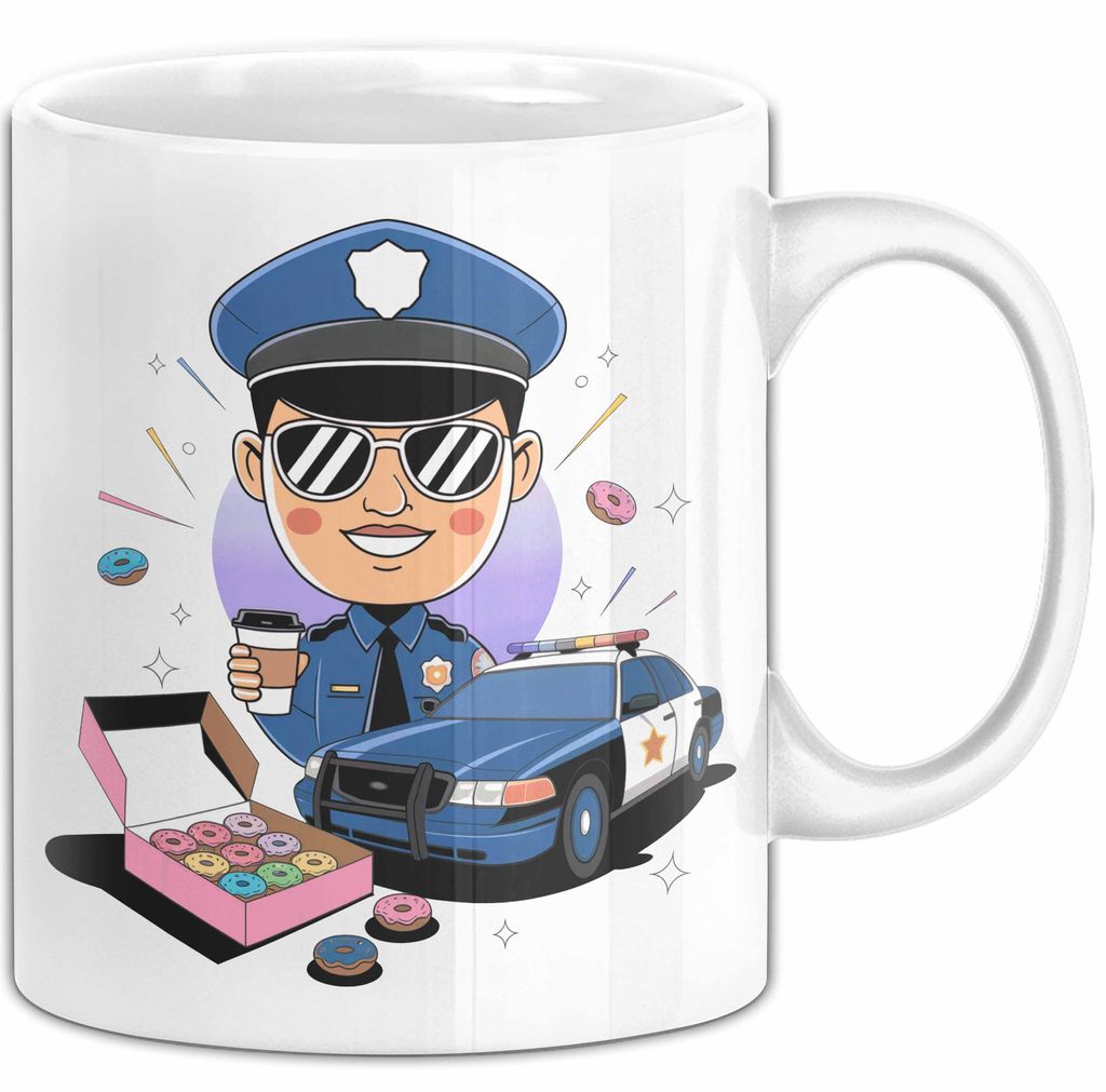 Polizist Tasse Geschenk Lustige Geschenkidee Spruch Für Strafverfolgung (Weiß)