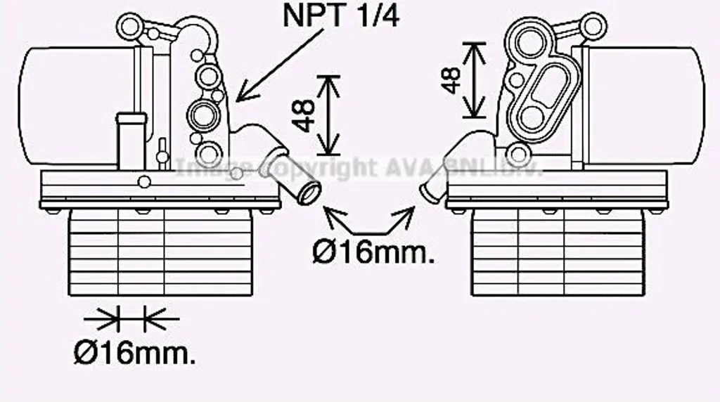 Radiateur d'huile moteur pour Ford Transit V363 et Tourneo Custom