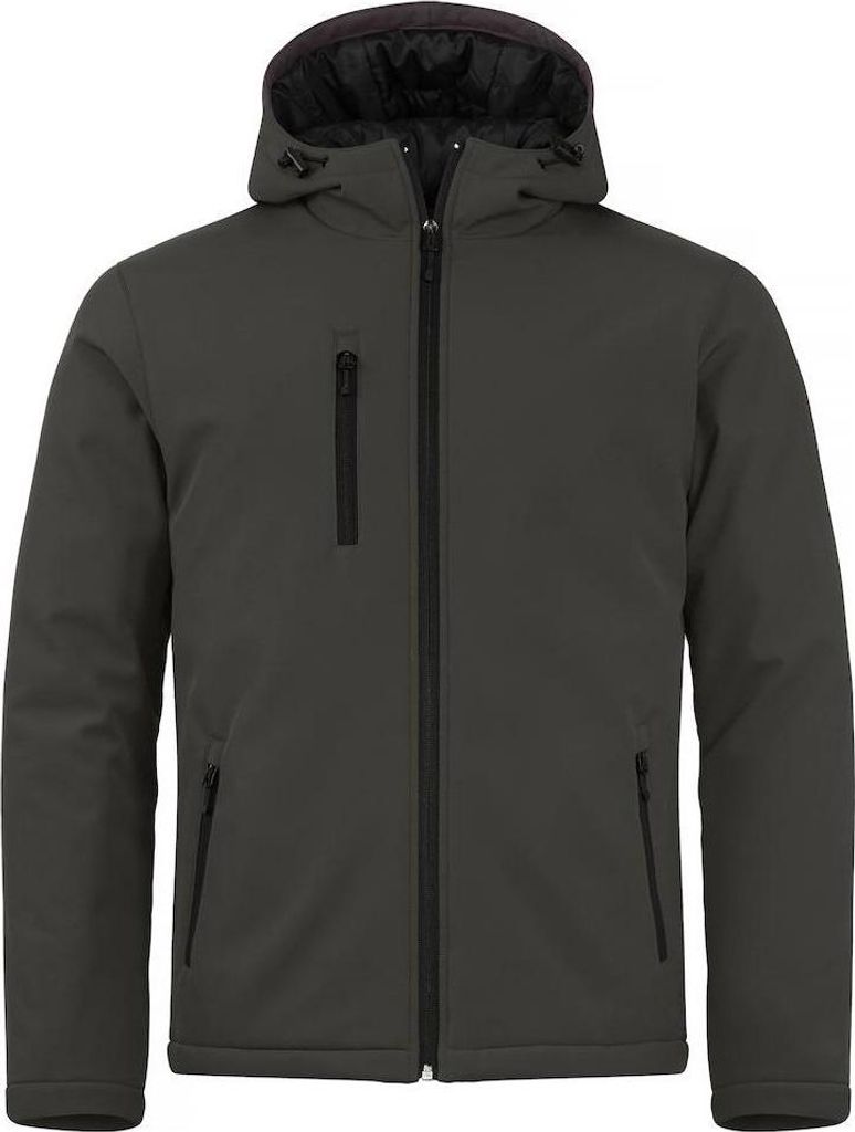 Clique - Softshelljacke Wattiert für Herren BC6001 (XS) (Dunkelgrau)