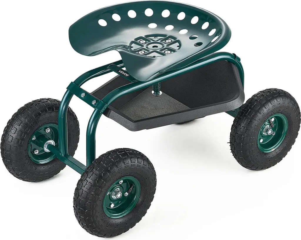 Siège Mobile pour Désherber la Pelouse et Entretenir le Potager VEVOR