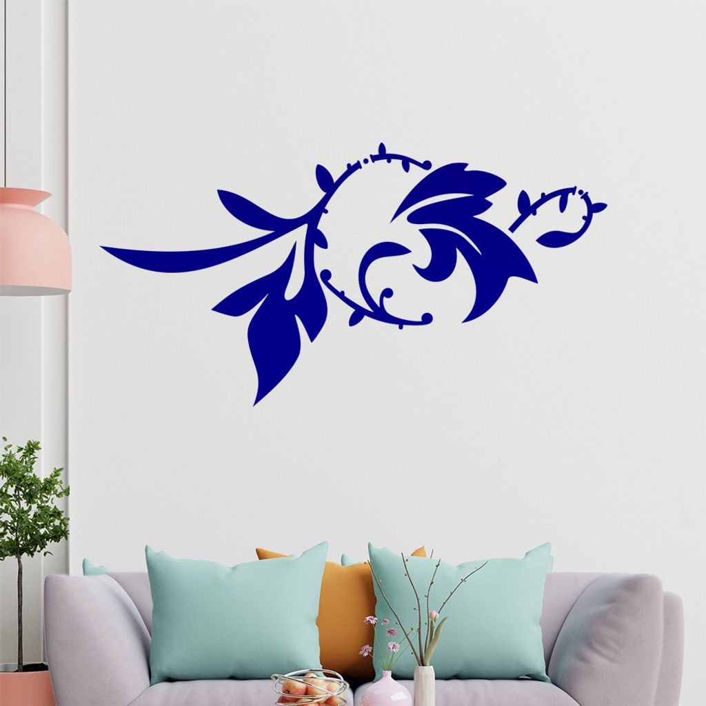 Blätter - Ranken Wandtattoo in 6 Größen - Wandaufkleber Wall Sticker - Dekoration, Küche, Wohnzimmer, Schlafzimmer, Badezimmer