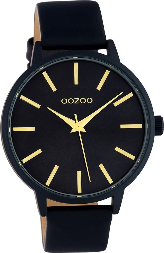 Oozoo Leder Damen Uhr C10619 Quarzuhr Armband dunkelblau Timepieces D2UOC10619