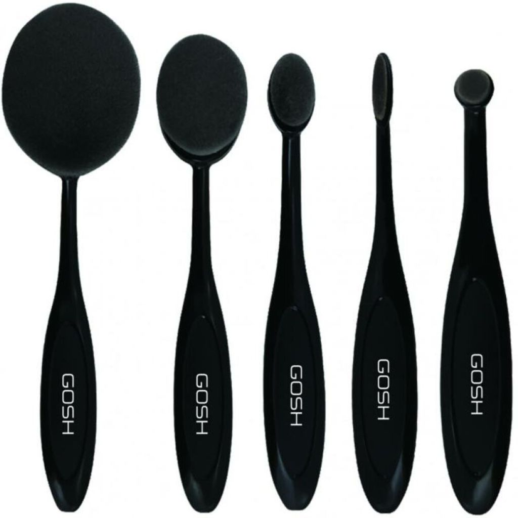 GOSH Pinsel Set für Make-up zum Verblenden von Lidschatten, Rouge und Concealer
