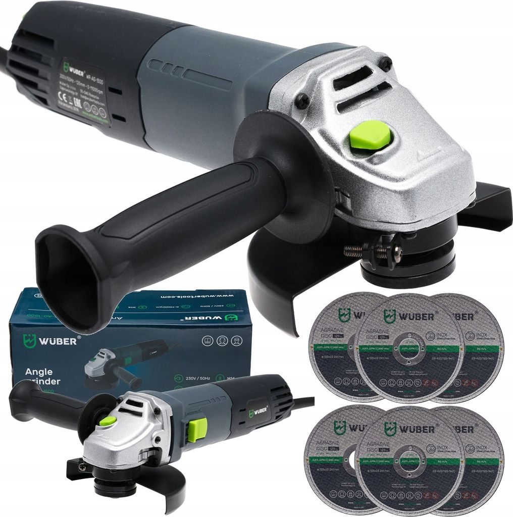 SZLIFIERKA KĄTOWA Diax Kątówka 125MM 6 TARCZ 1500W Zdjęcie produktu 