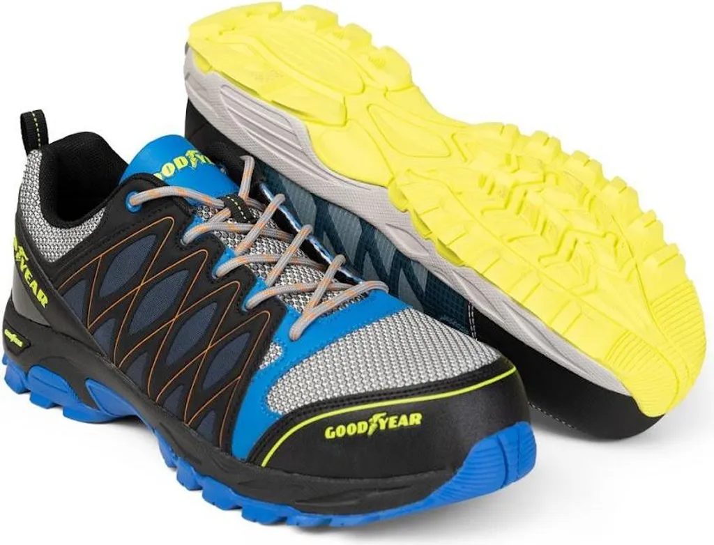 Chaussures de sécurité Goodyear S1P SRA HRO Noir et Bleu Taille 41