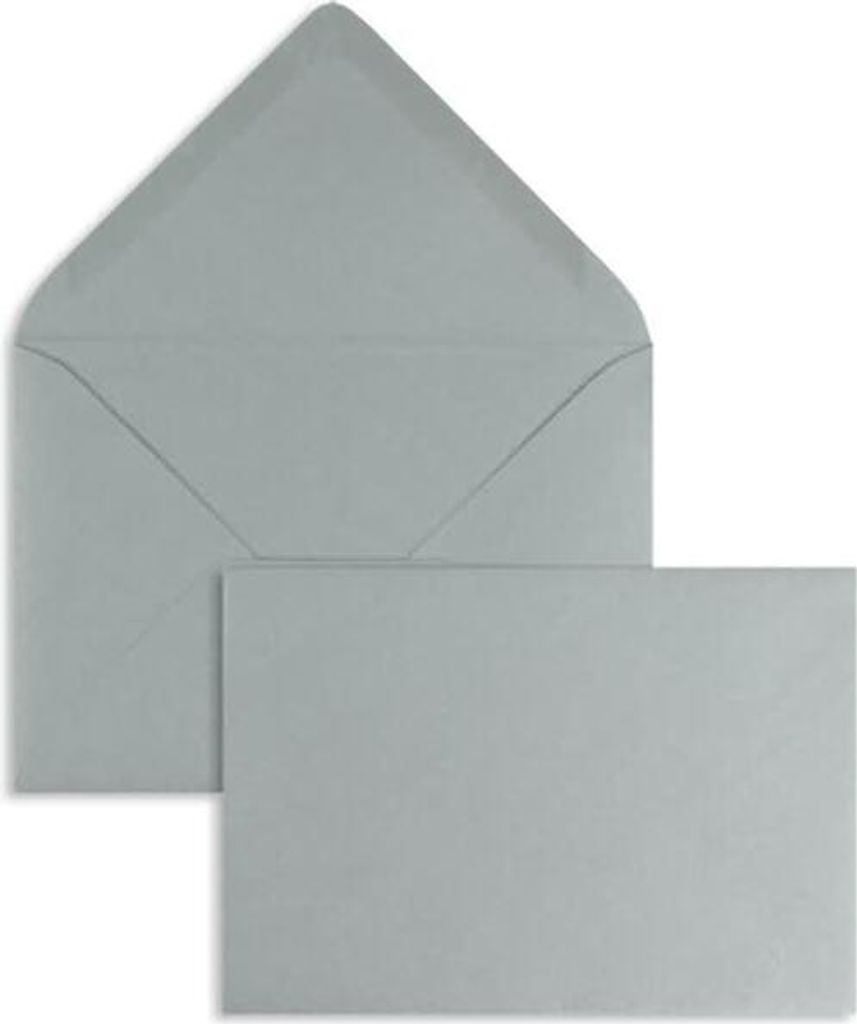 Briefumschläge 110x156mm 120g/qm gummiert VE=100 Stück glamour silber