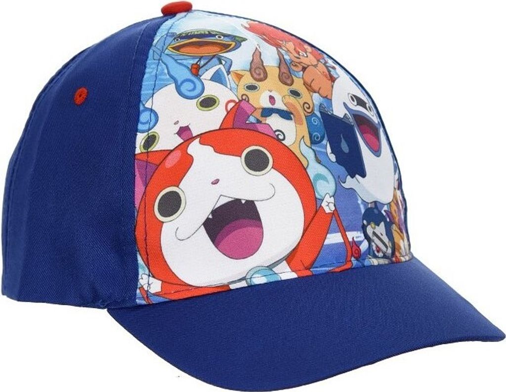 Yo-Kai Watch Baseball Cap mit Klettverschluss in blau, Größe 54 für Kinder, Schirmmütze, Kappe, Mütze