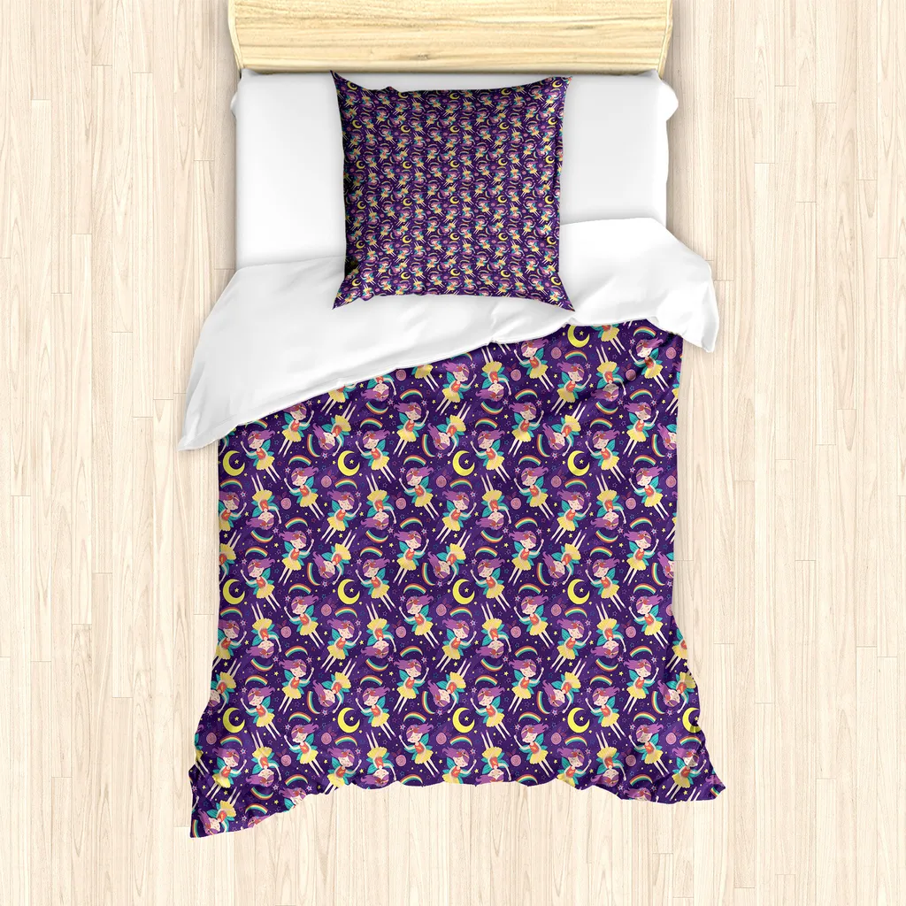 Set Copripiumino ABAKUHAUS Stella Fata 135x200 Anti-Allergico Bambini