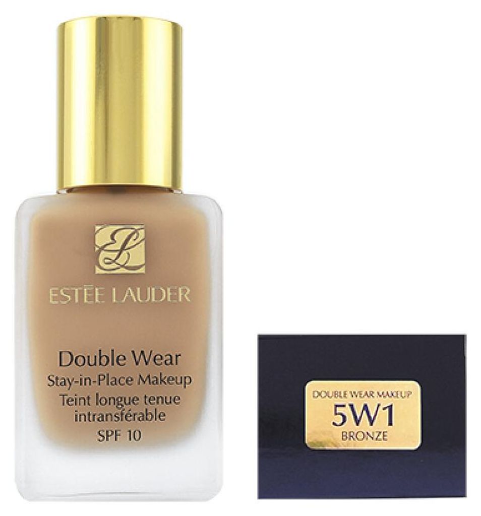 Estée Lauder Double Wear Stay-in-Place Longwear Matte Foundation, Flasche, Flüssigkeit, Jeder Hauttyp, Antiaugenringe, Anti-Rötung, 5W1, BRONZE