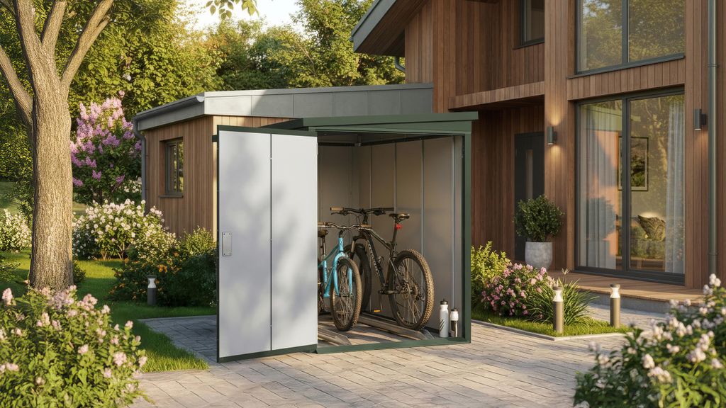 Bikebox, grün B x T x H 120 x 202