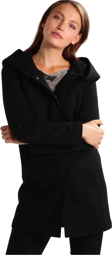SOLO cappotto donna manica lunga cappuccio zip stampa Immagine del prodotto 