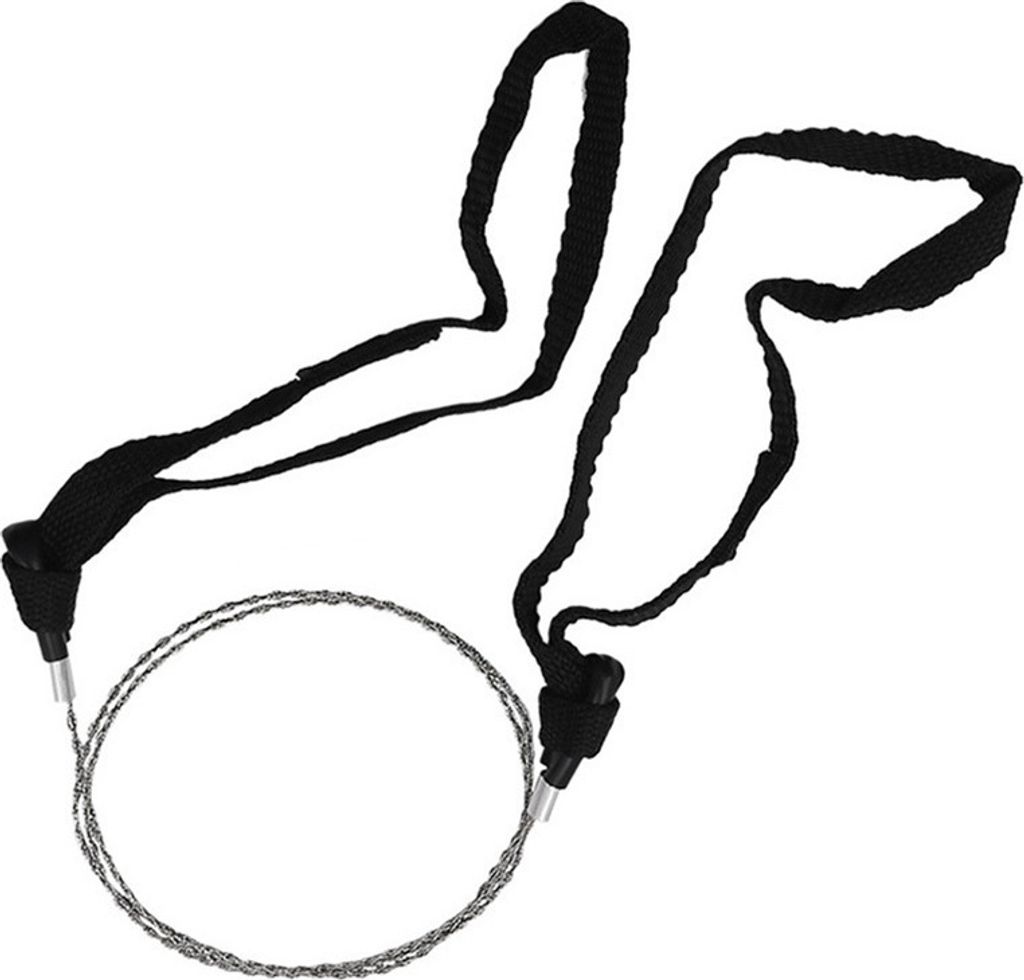 INF Manuelle Kettensäge aus Edelstahl, Handtaschen-Drahtsäge Schwarz