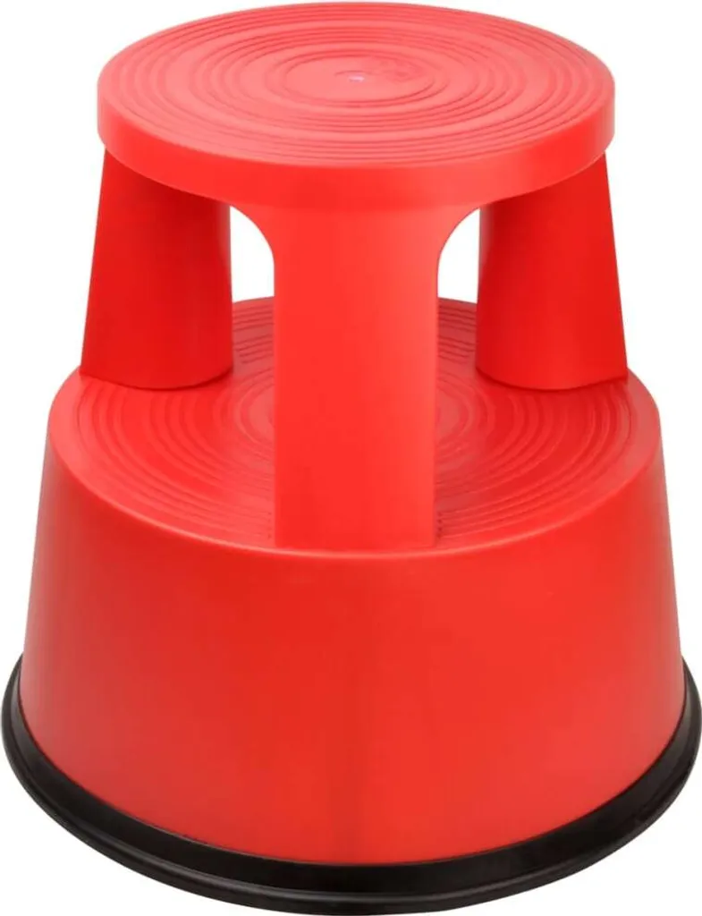 Tabouret ergonomique à roulettes rouge DESQ anti-fatigue 150 kg max