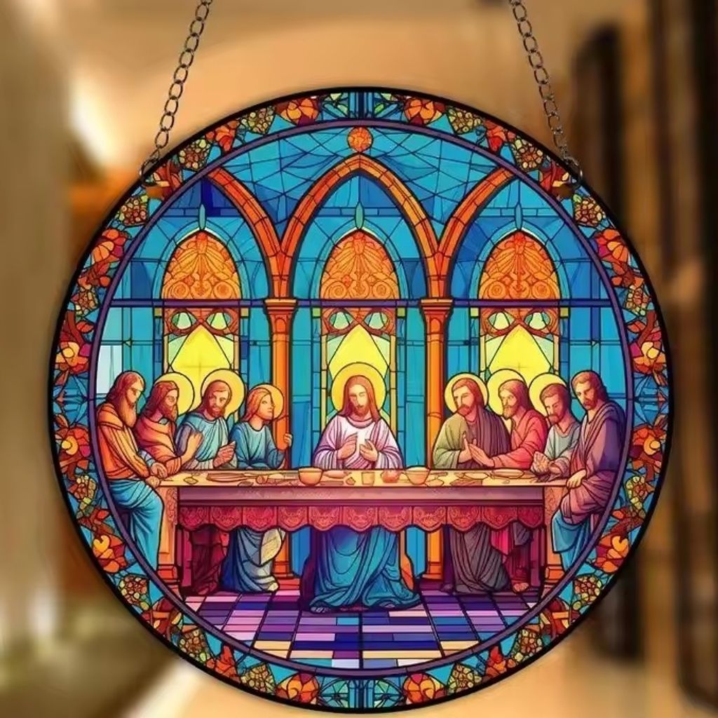 Sonnenfänger - Last Supper im Buntglas-Stil KP31399
