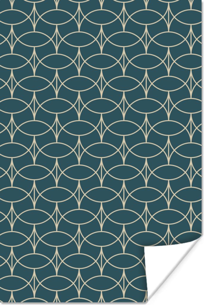MuchoWow Poster Art deco - Kunst - Muster - Modernismus 20x30 cm - Papierdruck