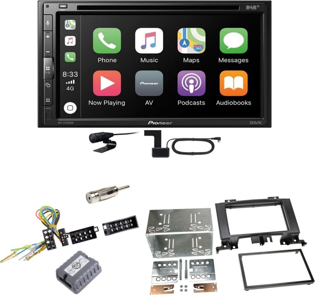 Pioneer AVH-Z5200DAB Android Auto Einbauset für Mercedes Sprinter W906 Crafter