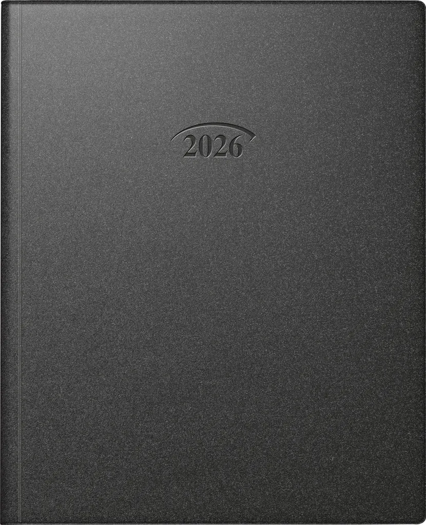 Brunnen 1076110906 Buchkalender Artistico 21x26cm Agenda Noir S2/1W