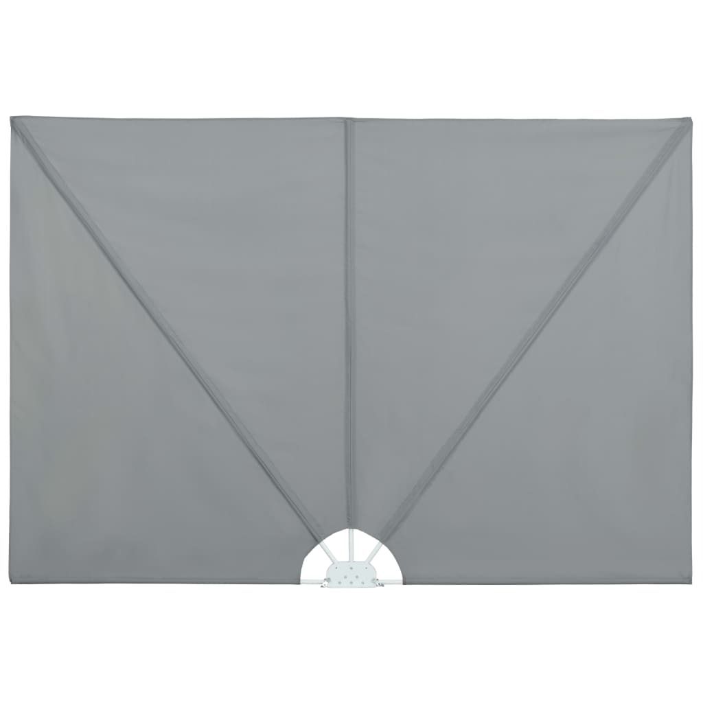 vidaXL Faltbarer Terrassen-Seitenfächer Grau 400×200 cm