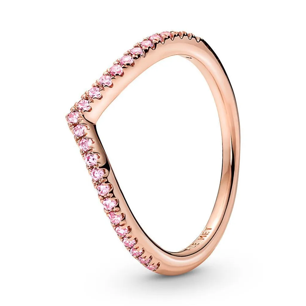 Offerta Pandora 186316C02 Anello Wishbone Rosa 14k Misura 48