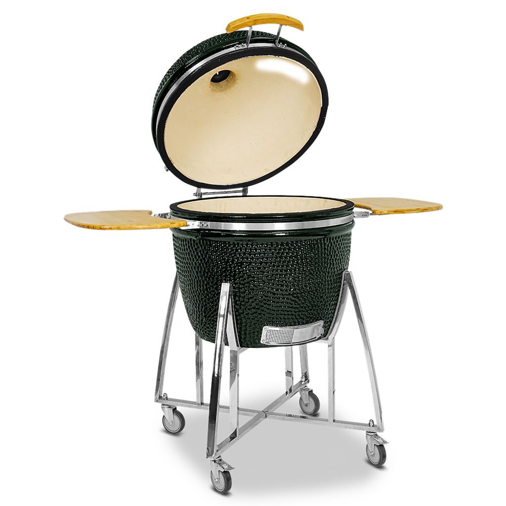 Kamado CL-29 Profi Keramik Grill Grün, Grilldurchmesser 72cm, Grillrostdurchmesser 62cm, BBQ Grillei Holzkohlegrill Grill Keramikgrill