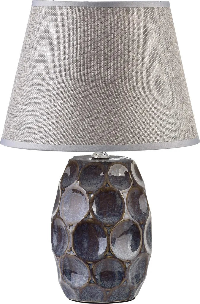 Petite lampe de chevet grise en céramique Leti Mondex 33,5 cm design