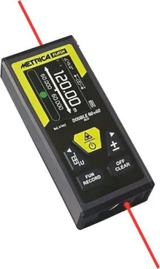 Télémètre Double Laser 60+60m METRICA Alu pour Prise de Cotes Rapide