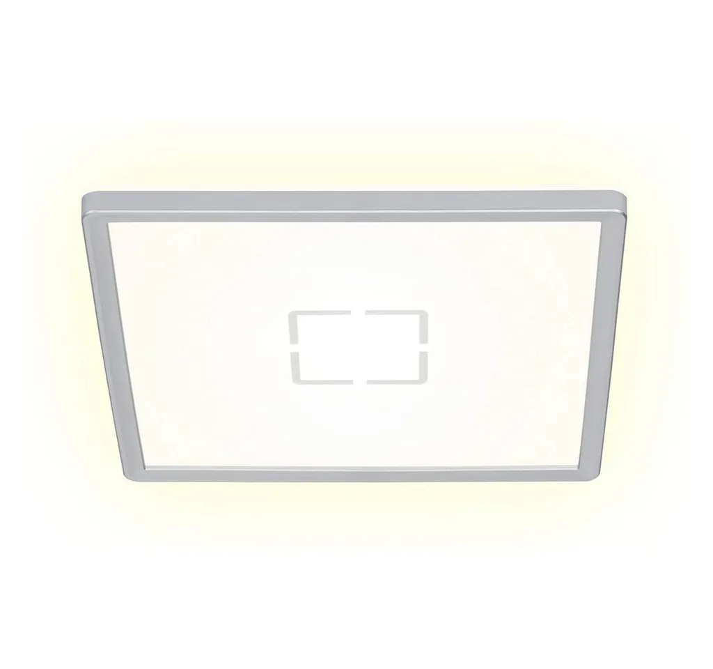 Lampada da soffitto LED ultrapiatta retroilluminata 18W argento Briloner
