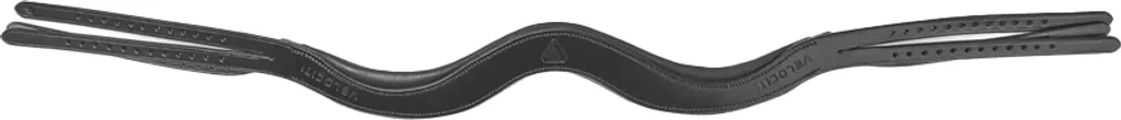 Têtière anatomique en cuir noir pour filet de cheval - Taille Full