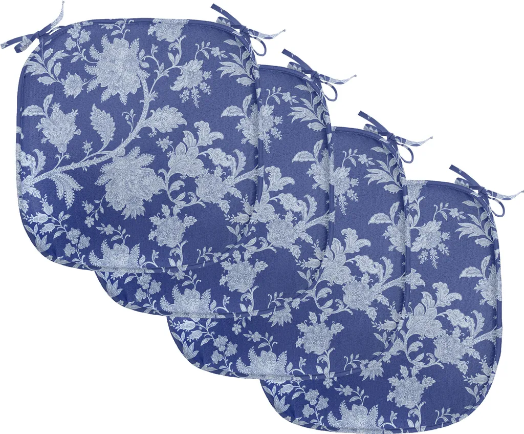Coussin de Chaise Cuisine Bleu Roi 40x40 Idéal pour Salle à Manger Lot 4
