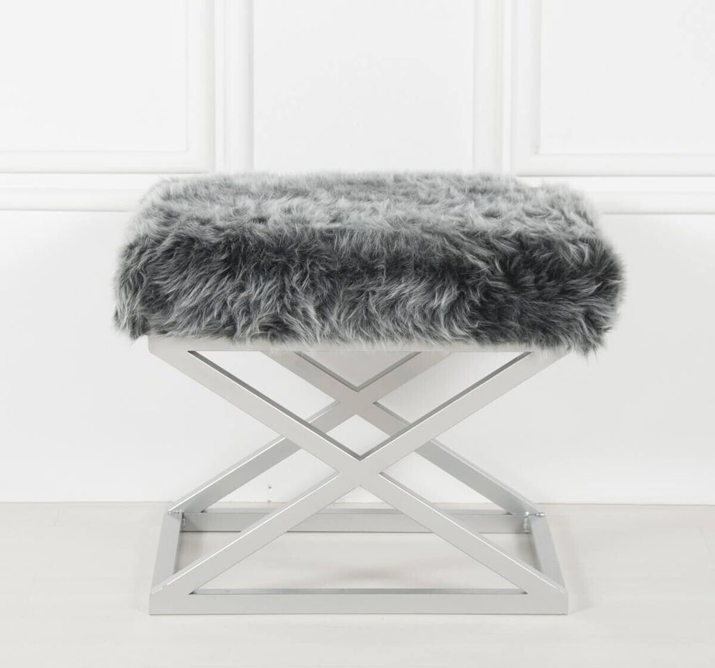 Hanah Home, Capraz Plush - Silver, Grey, poduszka do Zdjęcie produktu 