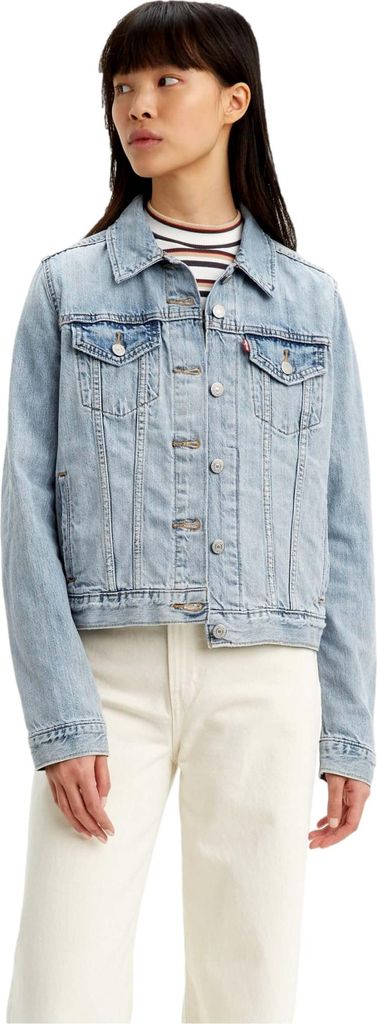 Stylische Damen-Sportjacke Blau im Used-Look mit praktischen Taschen
