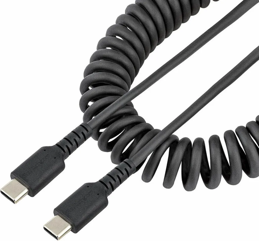 Cavo USB C Startech R2CCC-50C-USB-CABLE - Cavo Spiralato 50cm Nero