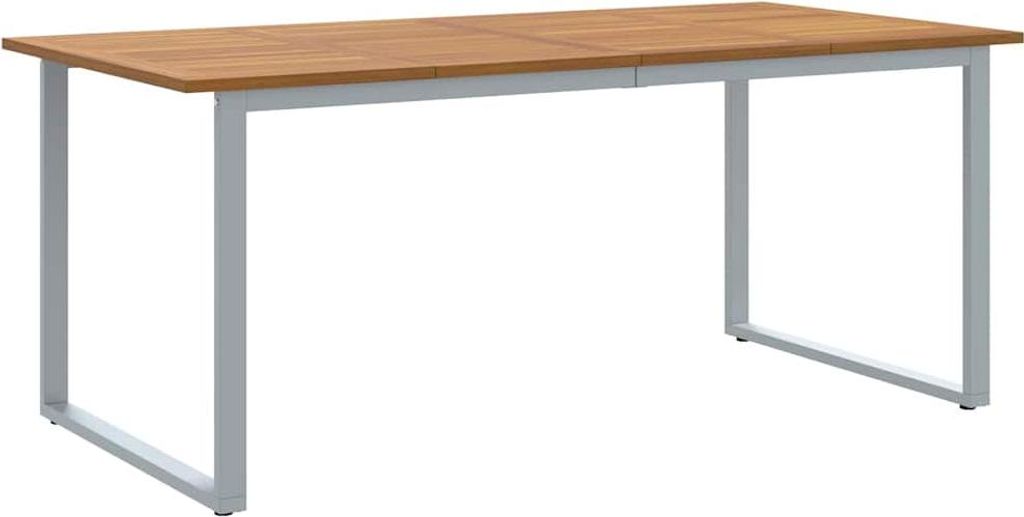 vidaXL Gartentisch Grau 180 x 90 x 75 cm Massivholz Akazie