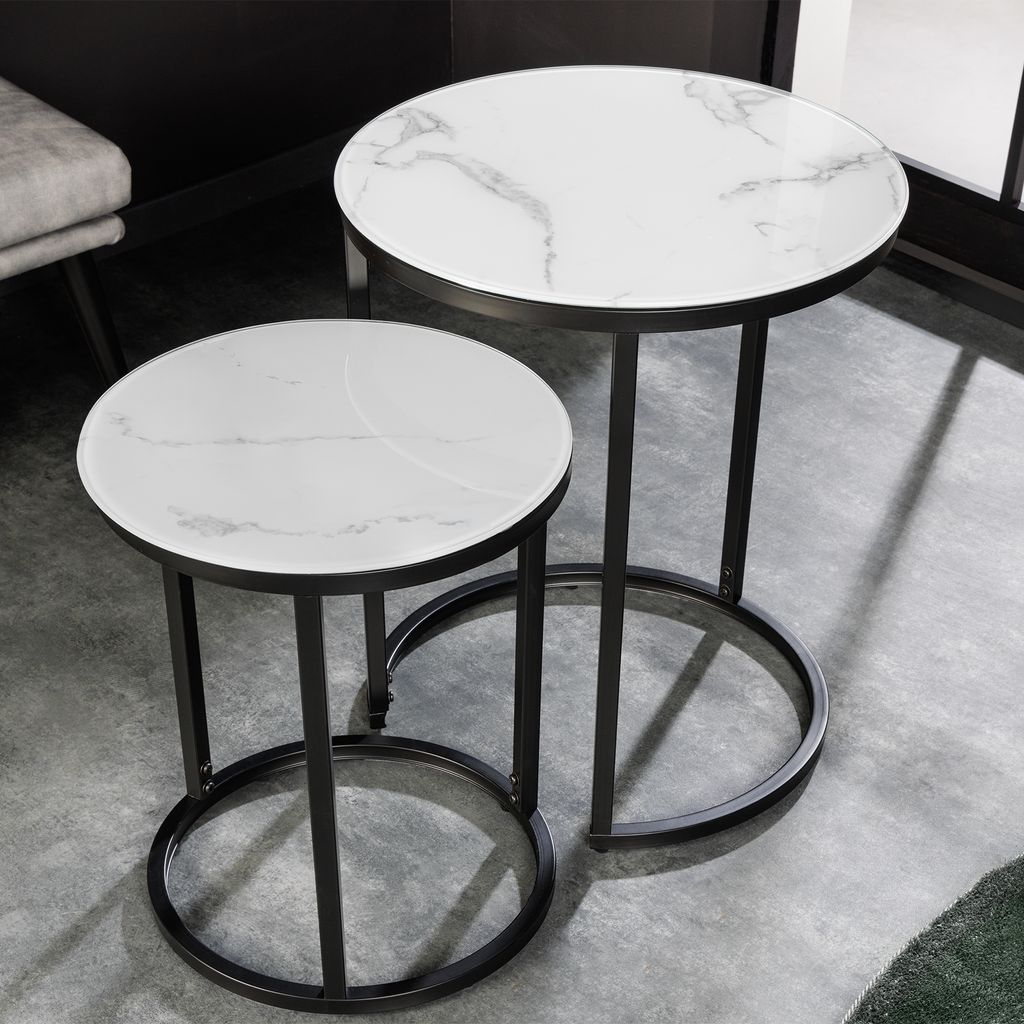 riess-ambiente Design Beistelltisch ELEGANCE 2er Set weiß Produktbild 
