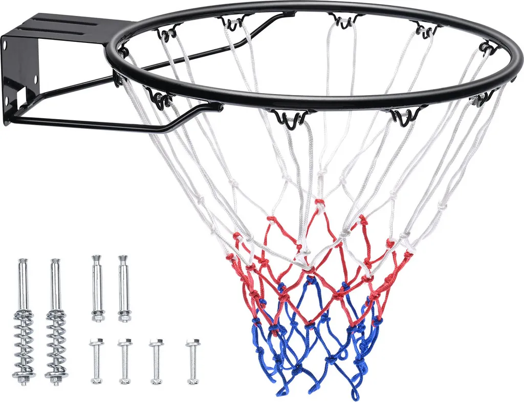 Anneau de basket VEVOR 485 mm avec filet orange pour intérieur/extérieur